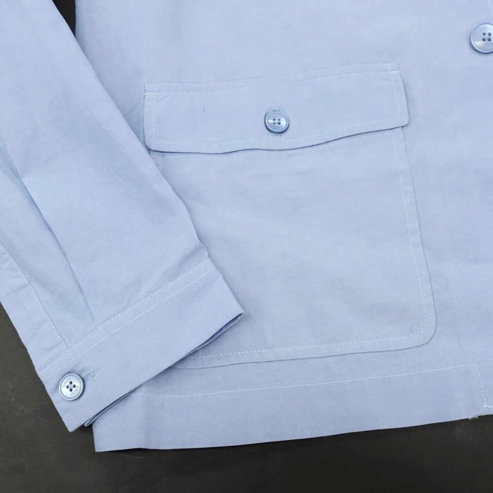 【新品アウトレット】ガウディ GAUDI 26SS リヨセルリネン ワークジャケット ライトブルー【 50 】【 状態ランクN- 】【 メンズ 】