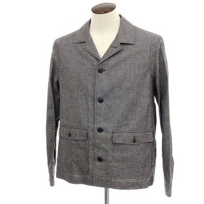 【新品】ガウディ GAUDI 26SS リネンコットン ワークジャケット ダークグレー【 50 】【 状態ランクN 】【 メンズ 】