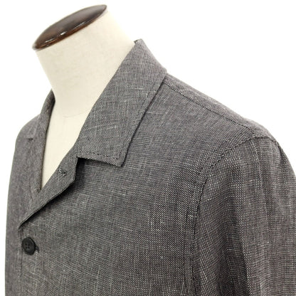 【新品】ガウディ GAUDI 26SS リネンコットン ワークジャケット ダークグレー【 50 】【 状態ランクN 】【 メンズ 】