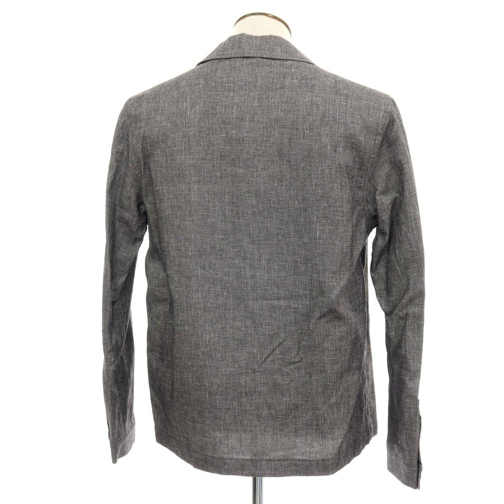 【新品】ガウディ GAUDI 26SS リネンコットン ワークジャケット ダークグレー【 50 】【 状態ランクN 】【 メンズ 】