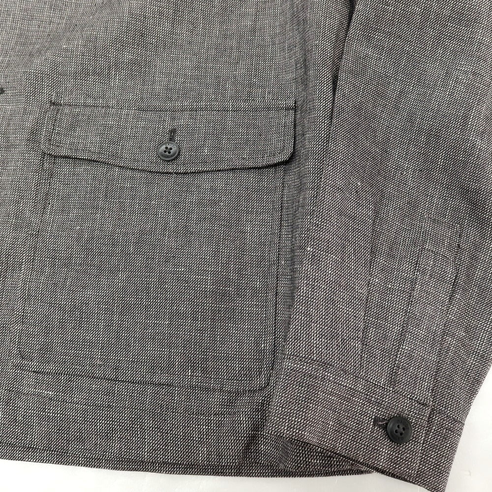 【新品】ガウディ GAUDI 26SS リネンコットン ワークジャケット ダークグレー【 50 】【 状態ランクN 】【 メンズ 】