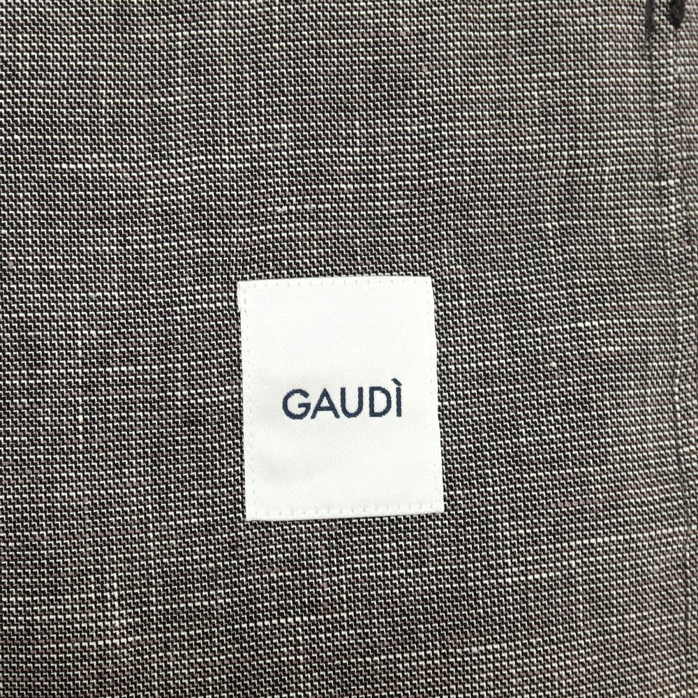 【新品】ガウディ GAUDI 26SS リネンコットン ワークジャケット ダークグレー【 50 】【 状態ランクN 】【 メンズ 】