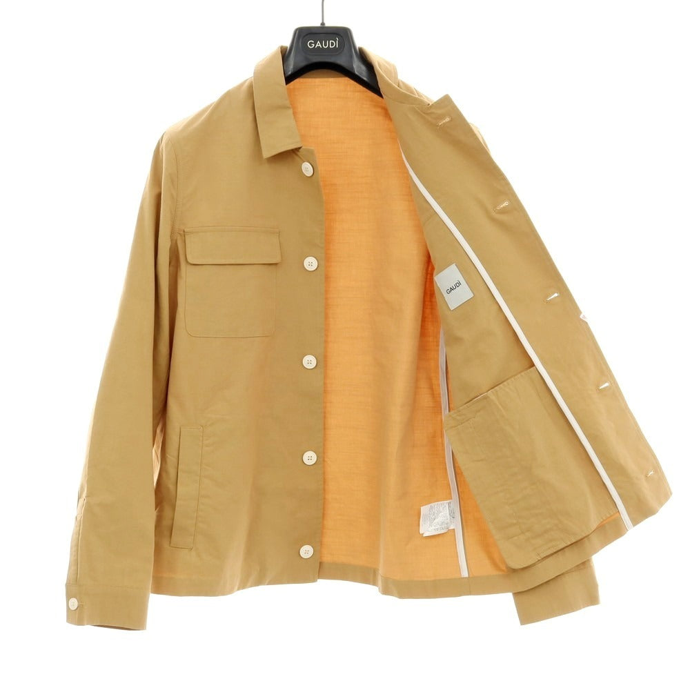 【新品】ガウディ GAUDI 26SS コットンリヨセル ワークジャケット キャメル【サイズL】【 状態ランクN 】【 メンズ 】[DPD]