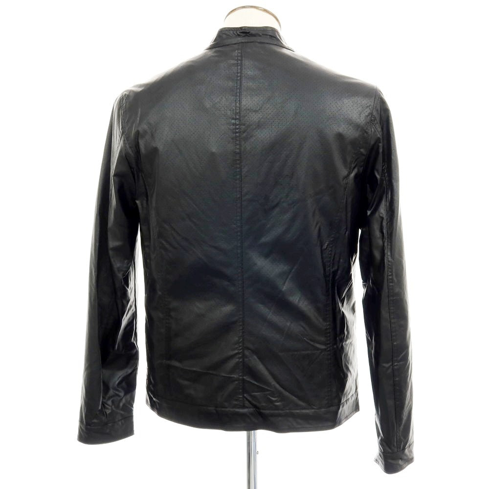 【新品】ガウディ GAUDI 26SS パンチングエコレザー ライダースジャケット ブラック【 L 】【 状態ランクN 】【 メンズ 】
