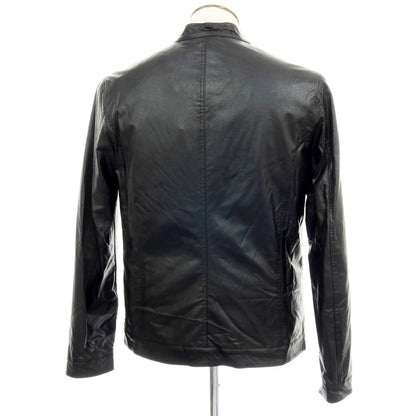 【新品】ガウディ GAUDI 26SS パンチングエコレザー ライダースジャケット ブラック【 L 】【 状態ランクN 】【 メンズ 】
