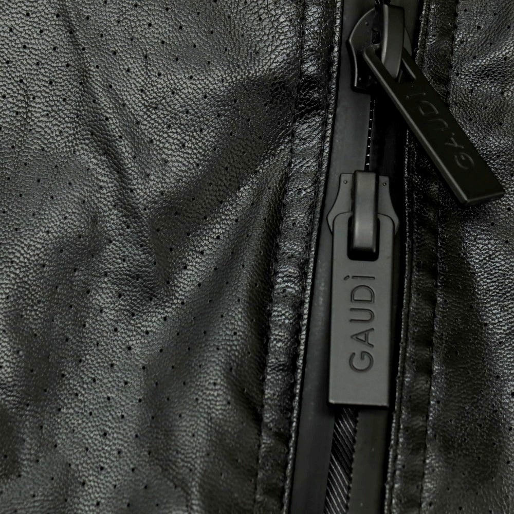 【新品】ガウディ GAUDI 26SS パンチングエコレザー ライダースジャケット ブラック【 L 】【 状態ランクN 】【 メンズ 】