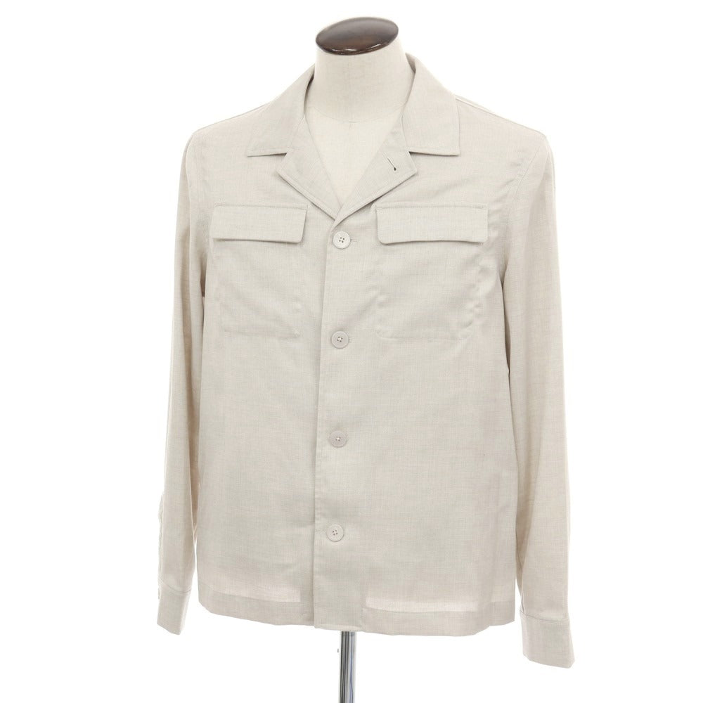 【新品】ガウディ GAUDI 26SS ポリエステル シャツブルゾン サンドベージュ【 50 】【 状態ランクN 】【 メンズ 】