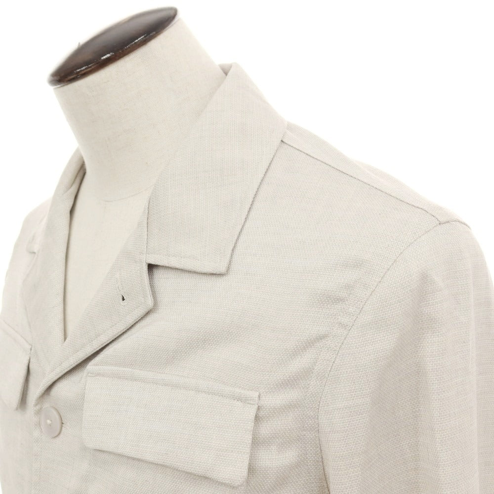 【新品】ガウディ GAUDI 26SS ポリエステル シャツブルゾン サンドベージュ【 50 】【 状態ランクN 】【 メンズ 】