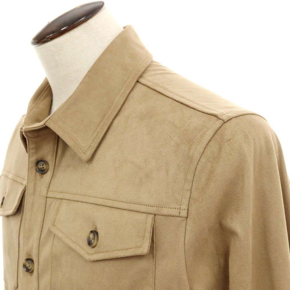 【新品】ガウディ GAUDI 26SS エコスエード シャツブルゾン ベージュ【 サイズL 】【 状態ランクN 】【 メンズ 】 [CPD]