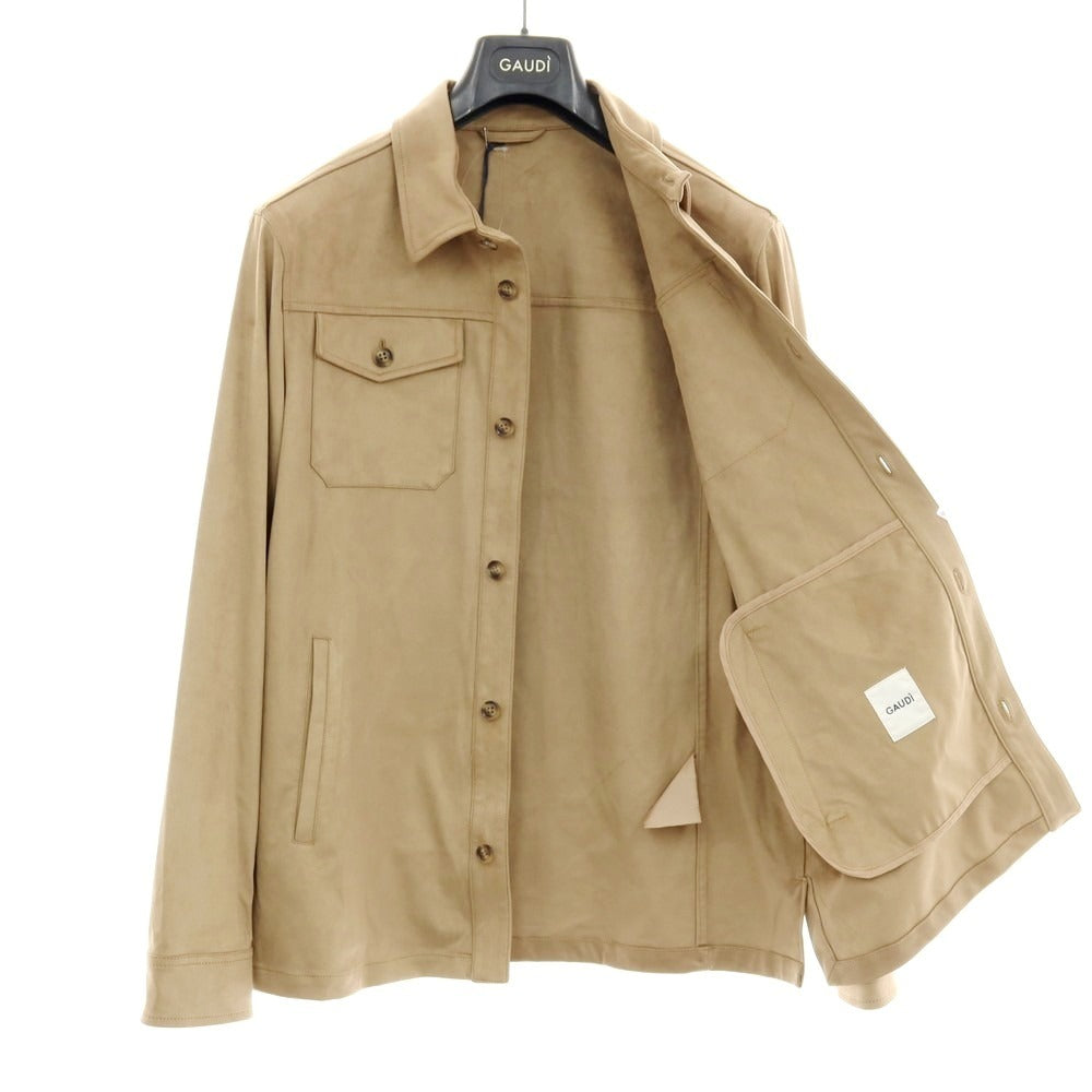 【新品】ガウディ GAUDI 26SS エコスエード シャツブルゾン ベージュ【 L 】【 状態ランクN 】【 メンズ 】