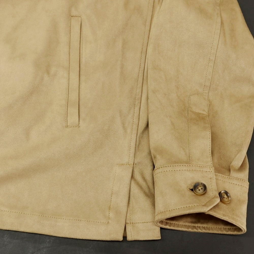 【新品】ガウディ GAUDI 26SS エコスエード シャツブルゾン ベージュ【 L 】【 状態ランクN 】【 メンズ 】