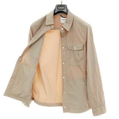 【新品】ガウディ GAUDI 26SS ナイロン シャツブルゾン ベージュ【 48 】【 状態ランクN 】【 メンズ 】