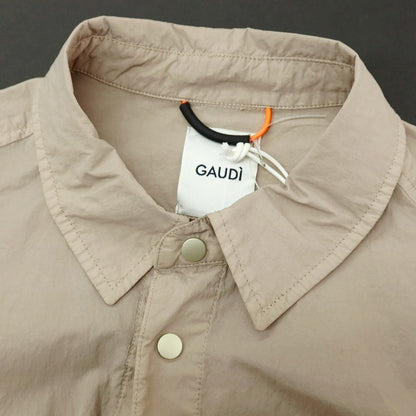 【新品】ガウディ GAUDI 26SS ナイロン シャツブルゾン ベージュ【 48 】【 状態ランクN 】【 メンズ 】