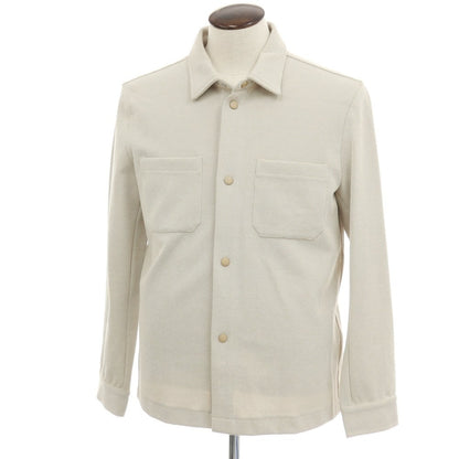 【新品】ガウディ GAUDI 26SS ポリエステルコットンジャージー シャツブルゾン ベージュ【 50 】【 状態ランクN 】【 メンズ 】