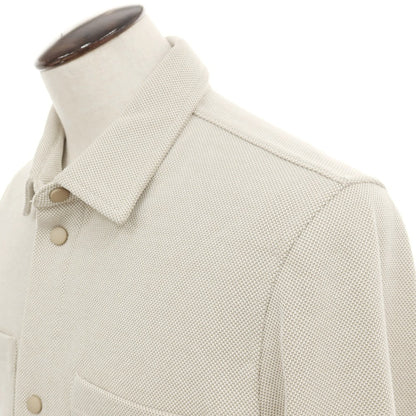 【新品】ガウディ GAUDI 26SS ポリエステルコットンジャージー シャツブルゾン ベージュ【 50 】【 状態ランクN 】【 メンズ 】