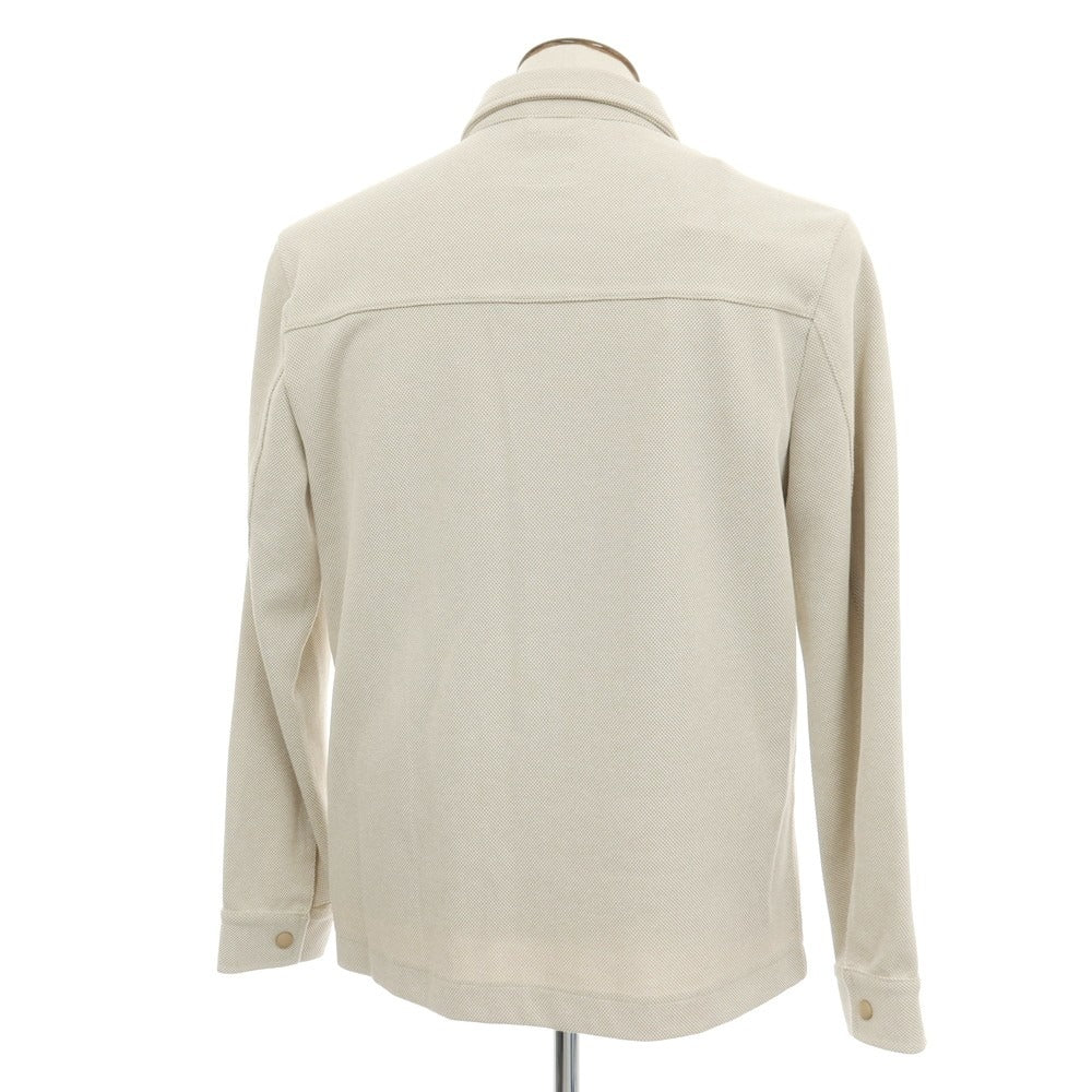 【新品】ガウディ GAUDI 26SS ポリエステルコットンジャージー シャツブルゾン ベージュ【 50 】【 状態ランクN 】【 メンズ 】