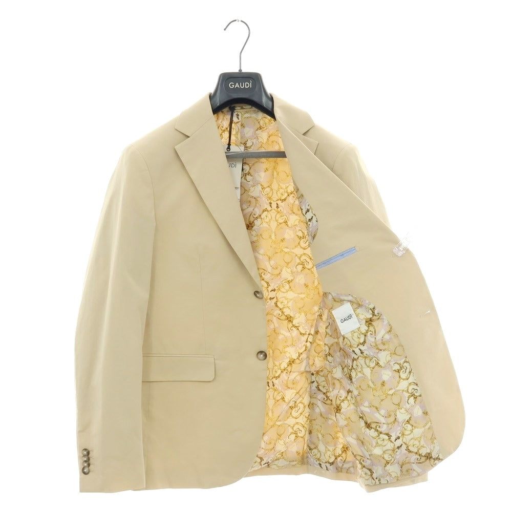 【新品アウトレット】ガウディ GAUDI 26SS ストレッチコットンナイロン 2つボタンスーツ ベージュ【 50 】【 状態ランクN- 】【 メンズ 】