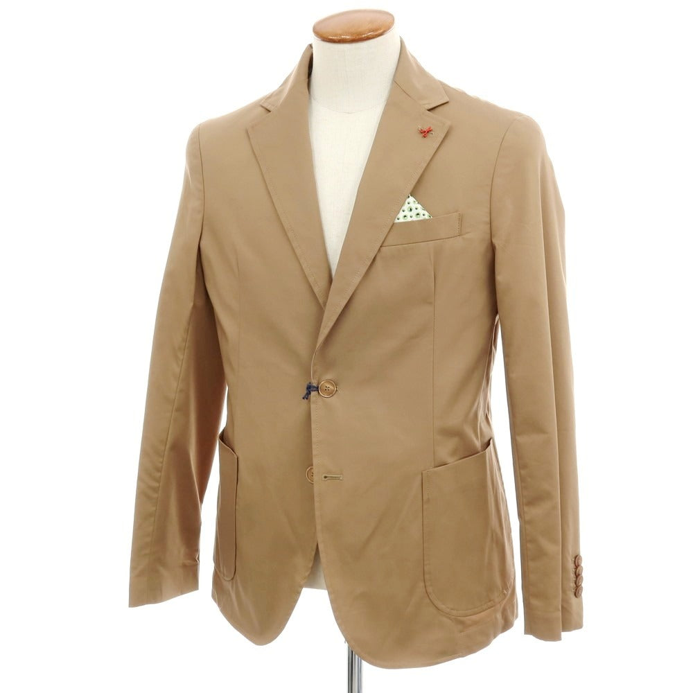 【新品】ガウディ GAUDI 26SS コットンナイロン テーラードジャケット ブラウン【サイズ48】【 状態ランクN 】【 メンズ 】[DPD]