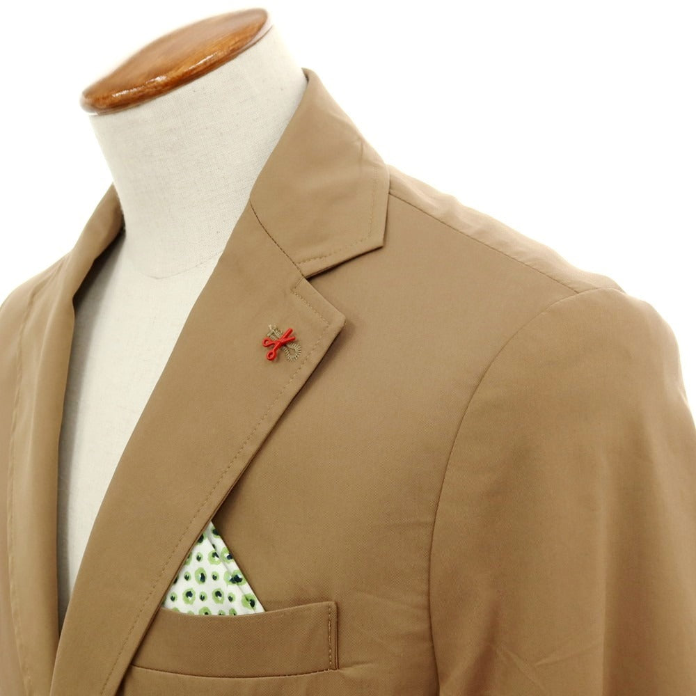 【新品】ガウディ GAUDI 26SS コットンナイロン テーラードジャケット ブラウン【 48 】【 状態ランクN 】【 メンズ 】