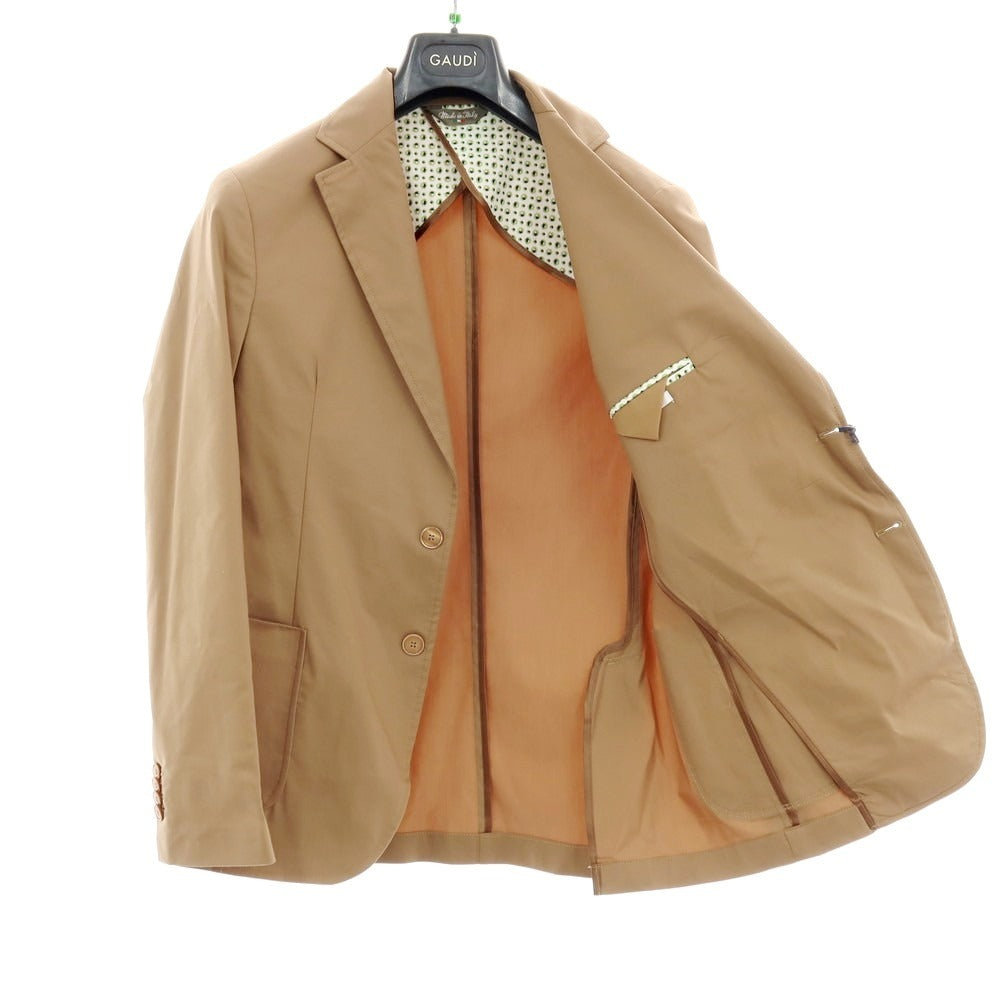 【新品】ガウディ GAUDI 26SS コットンナイロン テーラードジャケット ブラウン【 48 】【 状態ランクN 】【 メンズ 】