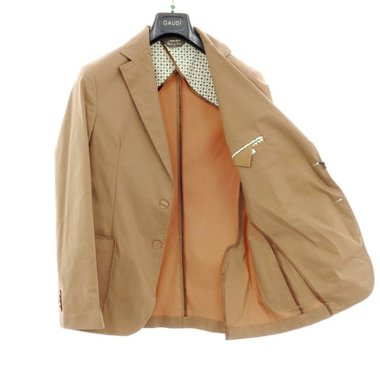 【新品】ガウディ GAUDI 26SS コットンナイロン テーラードジャケット ブラウン【 48 】【 状態ランクN 】【 メンズ 】