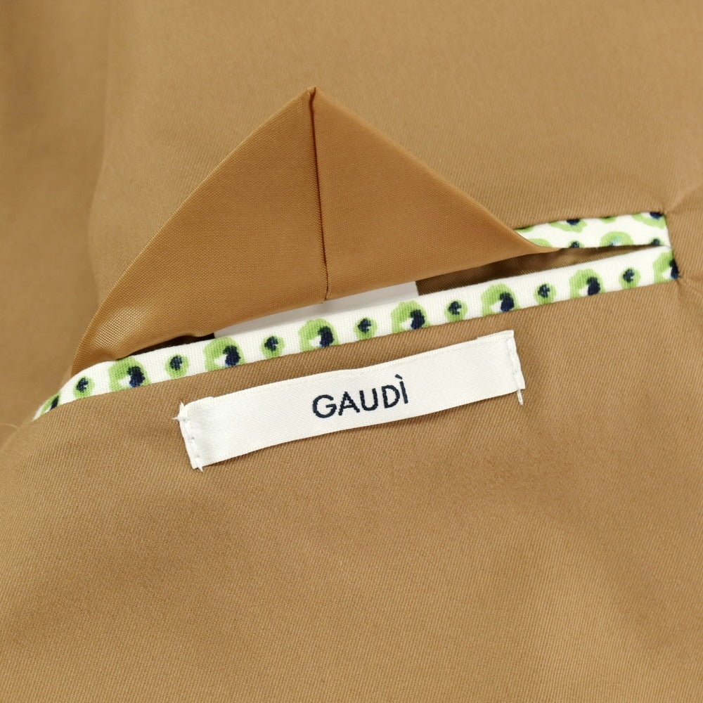 【新品】ガウディ GAUDI 26SS コットンナイロン テーラードジャケット ブラウン【 48 】【 状態ランクN 】【 メンズ 】