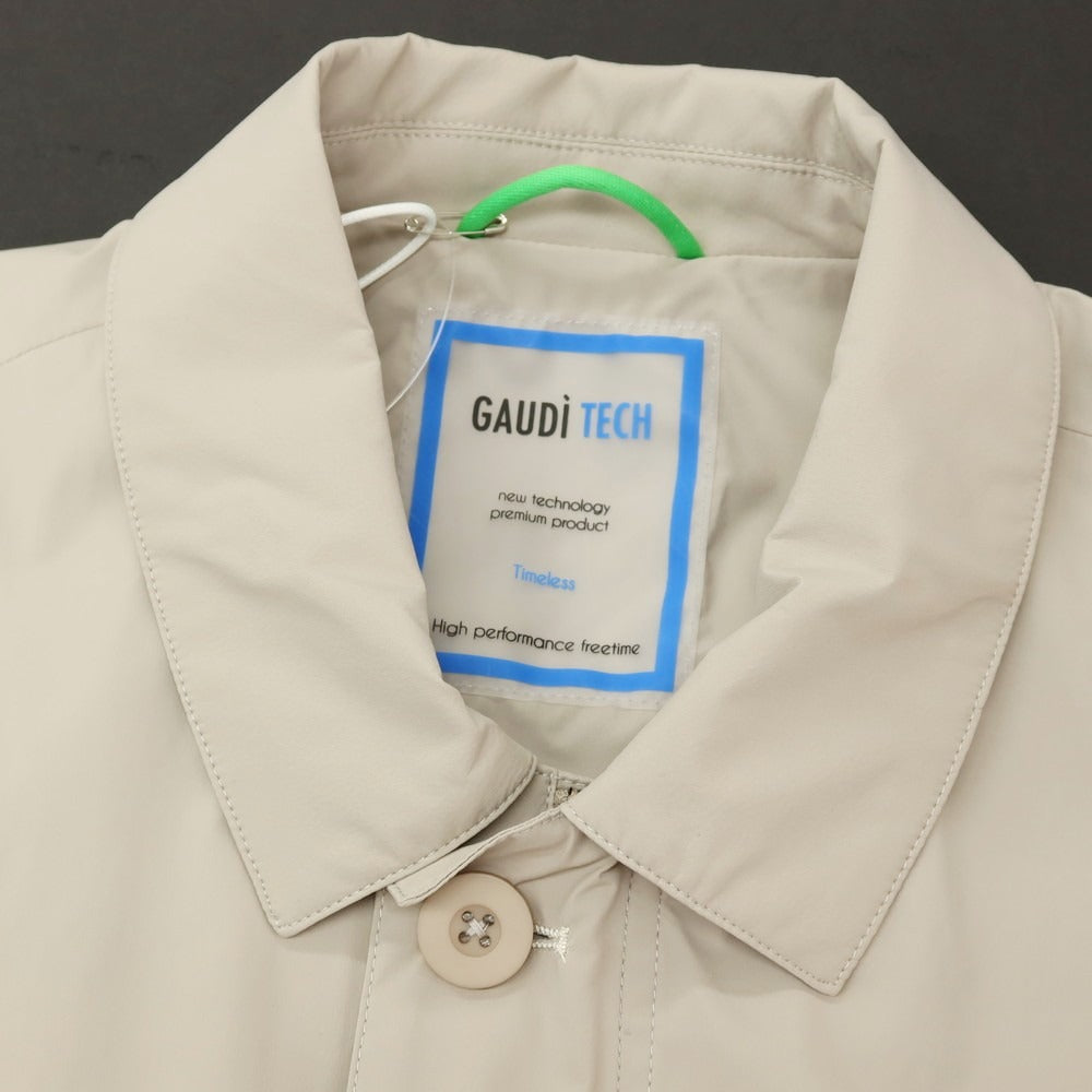 【新品】ガウディ GAUDI 26SS ストレッチナイロン ステンカラーコート ベージュ系【 L 】【 状態ランクN 】【 メンズ 】