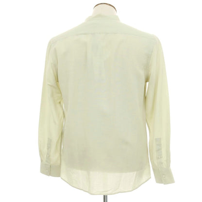 【新品アウトレット】ガウディ GAUDI リヨセルリネン バンドカラー カジュアルシャツ ライトグリーン【 L 】【 状態ランクN- 】【 メンズ 】