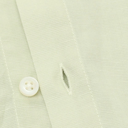 【新品アウトレット】ガウディ GAUDI リヨセルリネン バンドカラー カジュアルシャツ ライトグリーン【 L 】【 状態ランクN- 】【 メンズ 】