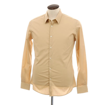 【新品】ガウディ GAUDI ストレッチ コットンナイロン レギュラーカラー カジュアルシャツ ベージュ【 L 】【 状態ランクN 】【 メンズ 】