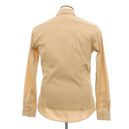 【新品】ガウディ GAUDI ストレッチ コットンナイロン レギュラーカラー カジュアルシャツ ベージュ【 L 】【 状態ランクN 】【 メンズ 】