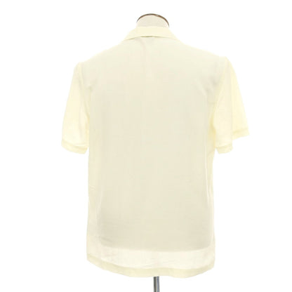 【新品】ガウディ GAUDI リヨセルリネン オープンカラー 半袖シャツ クリーム【 L 】【 状態ランクN 】【 メンズ 】