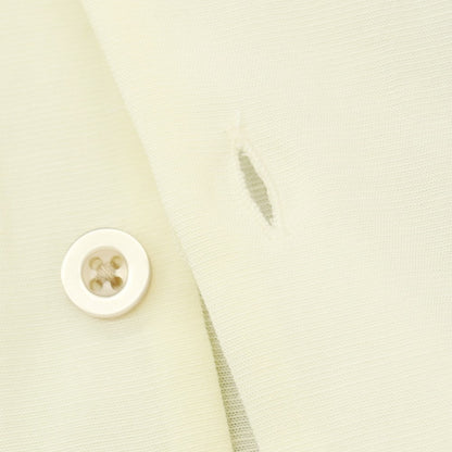 【新品】ガウディ GAUDI リヨセルリネン オープンカラー 半袖シャツ クリーム【 L 】【 状態ランクN 】【 メンズ 】