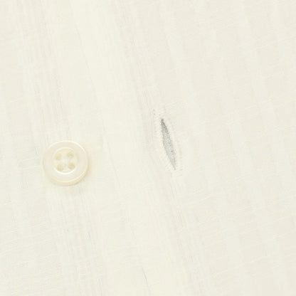 【新品】ガウディ GAUDI ポリエステルコットンレーヨン チェック オープンカラー 半袖シャツ ホワイト【 L 】【 状態ランクN 】【 メンズ 】