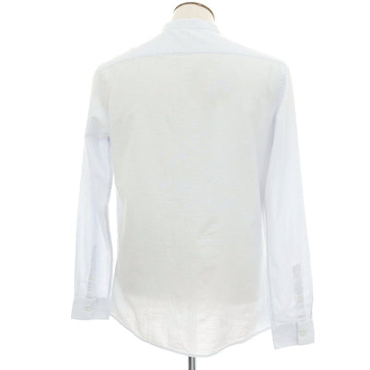 【新品】ガウディ GAUDI コットンリネン バンドカラー カジュアルシャツ アイスブルー【サイズL】【 状態ランクN 】【 メンズ 】