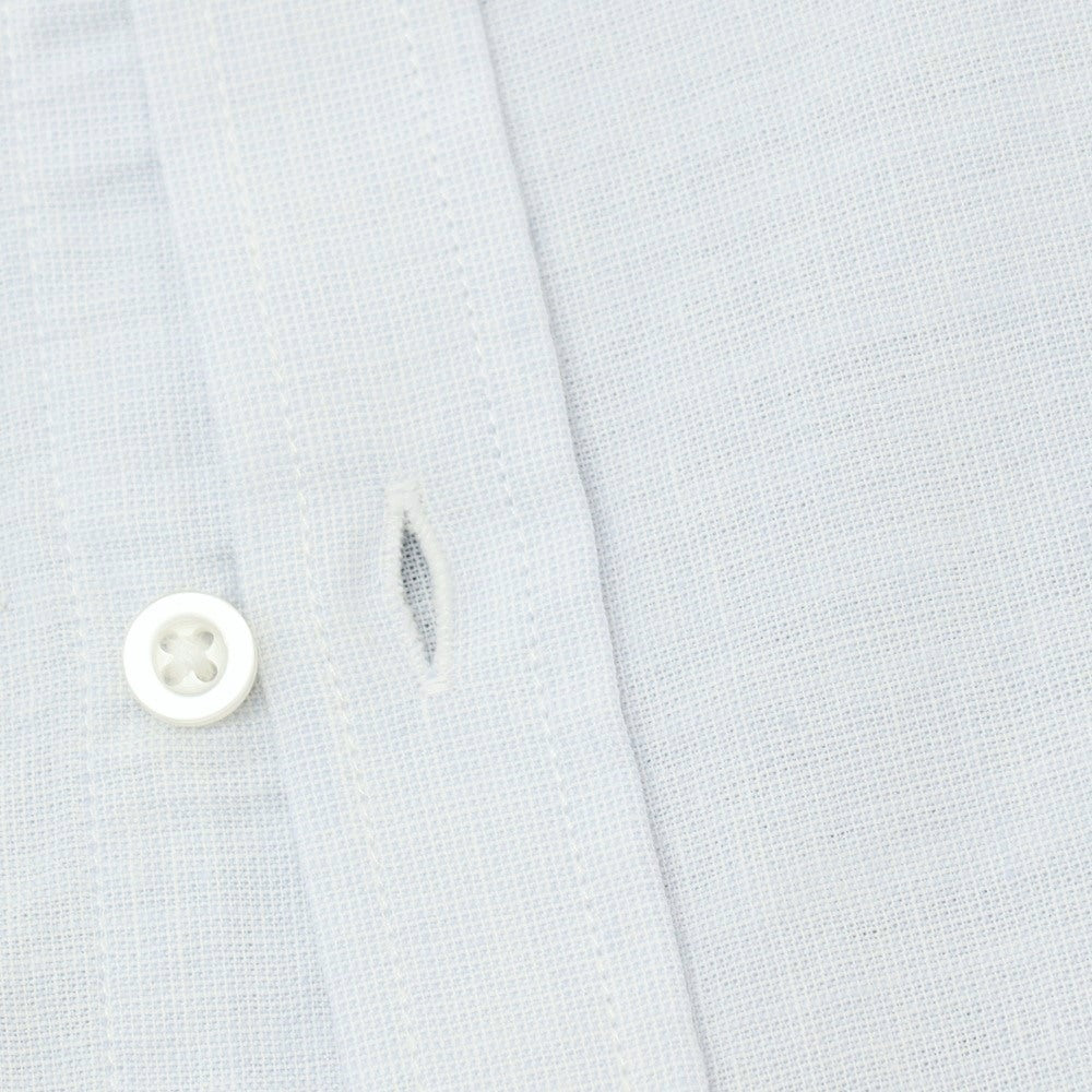 【新品】ガウディ GAUDI コットンリネン バンドカラー カジュアルシャツ アイスブルー【サイズL】【 状態ランクN 】【 メンズ 】