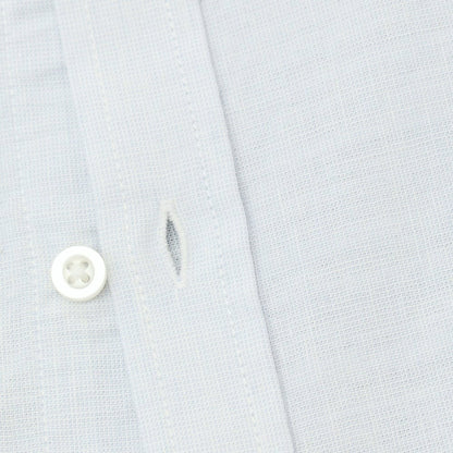 【新品】ガウディ GAUDI コットンリネン バンドカラー カジュアルシャツ アイスブルー【サイズL】【 状態ランクN 】【 メンズ 】