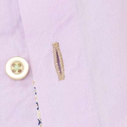 【新品】ガウディ GAUDI コットン バンドカラー カジュアルシャツ ラベンダー【サイズL】【 状態ランクN 】【 メンズ 】