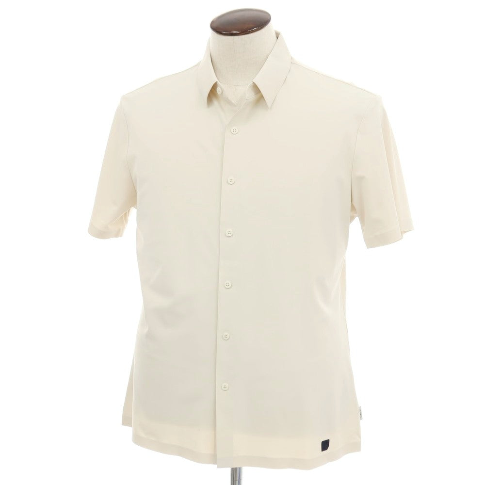 【新品アウトレット】ガウディ GAUDI ナイロン ジャージー ガウディテック レギュラーカラー 半袖シャツ ライトベージュ【サイズL】【 状態ランクN- 】【 メンズ 】