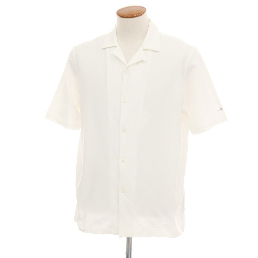 【新品アウトレット】ガウディ GAUDI ストレッチ コットン オープンカラー 半袖シャツ ホワイト【サイズM】【 状態ランクN- 】【 メンズ 】