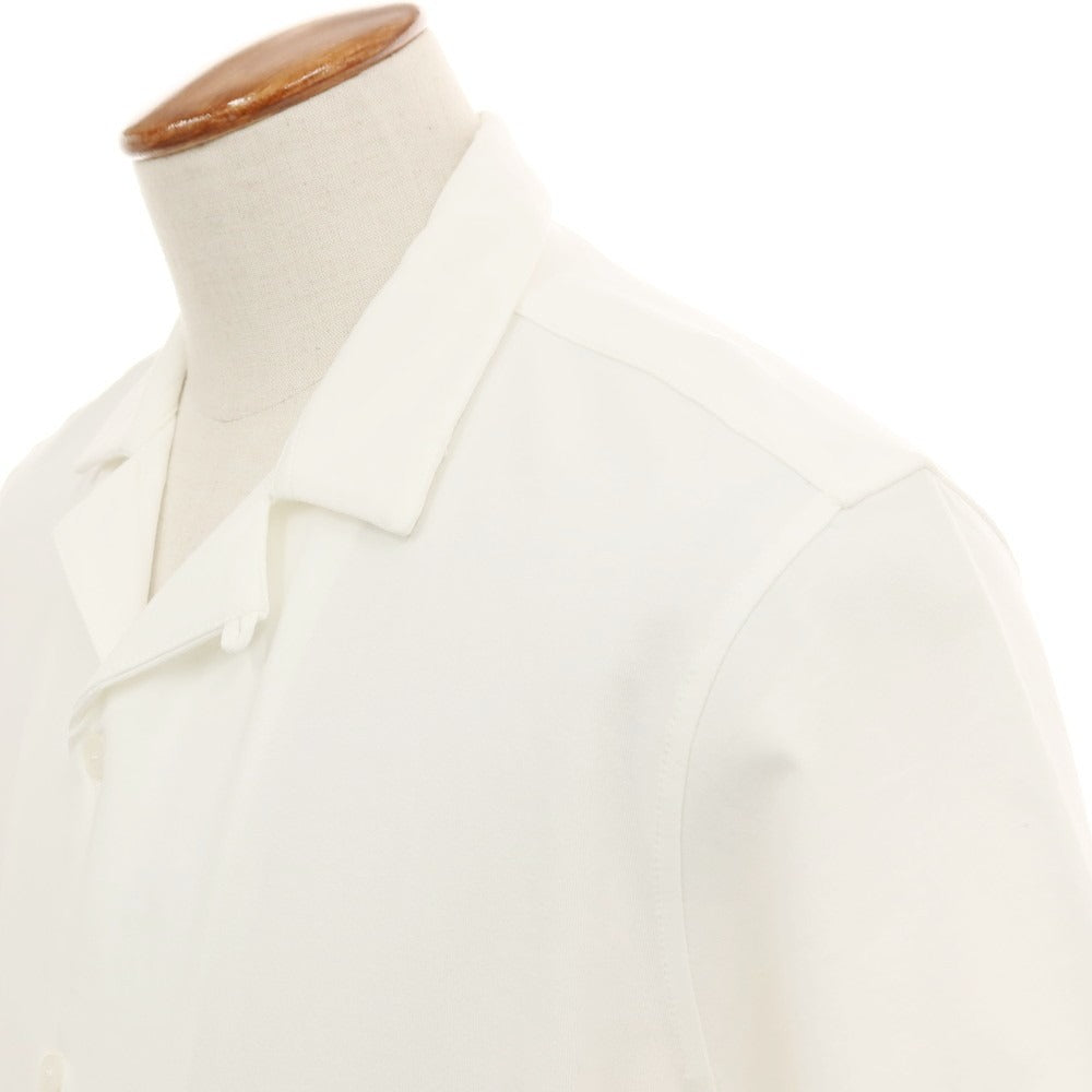 【新品アウトレット】ガウディ GAUDI ストレッチ コットン オープンカラー 半袖シャツ ホワイト【サイズM】【 状態ランクN- 】【 メンズ 】