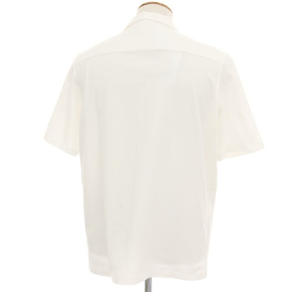 【新品アウトレット】ガウディ GAUDI ストレッチ コットン オープンカラー 半袖シャツ ホワイト【サイズM】【 状態ランクN- 】【 メンズ 】