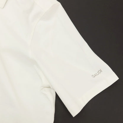 【新品アウトレット】ガウディ GAUDI ストレッチ コットン オープンカラー 半袖シャツ ホワイト【サイズM】【 状態ランクN- 】【 メンズ 】