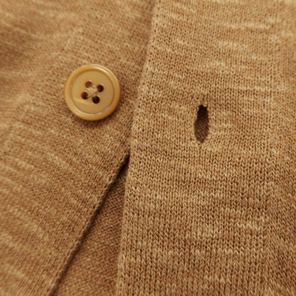 【新品】ガウディ GAUDI ハイゲージ コットンレーヨンポリエステルリネン カーディガン キャメルブラウン【 L 】【 状態ランクN 】【 メンズ 】