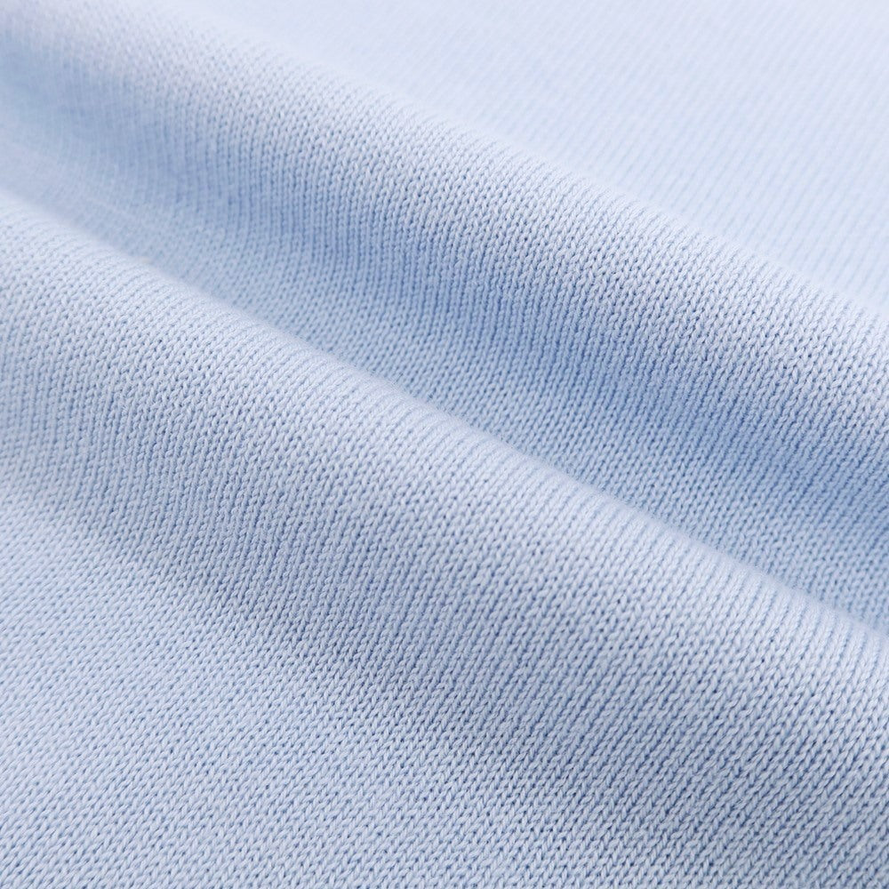 【新品】ガウディ GAUDI ハイゲージ コットン クルーネック プルオーバーニット ライトブルー【 L 】【 状態ランクN 】【 メンズ 】