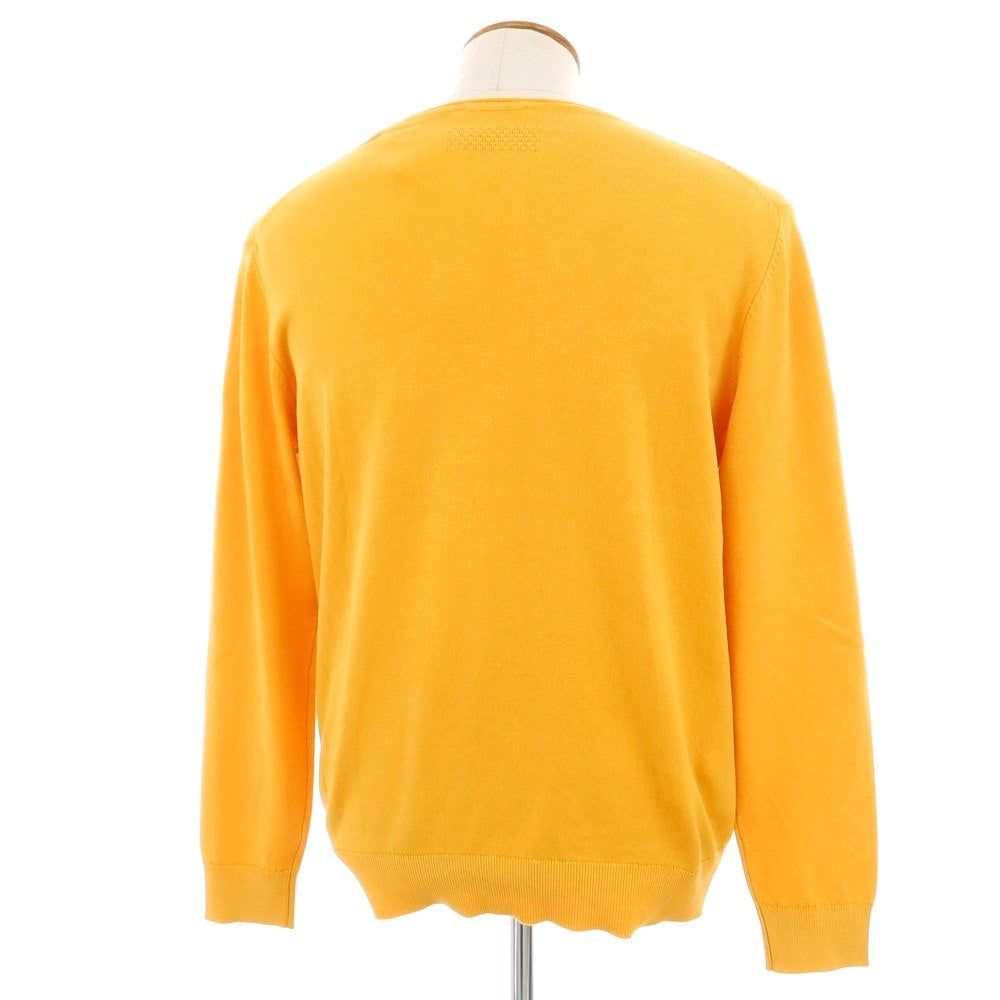 【新品】ガウディ GAUDI ハイゲージ コットン クルーネック プルオーバーニット オレンジ【 L 】【 状態ランクN 】【 メンズ 】