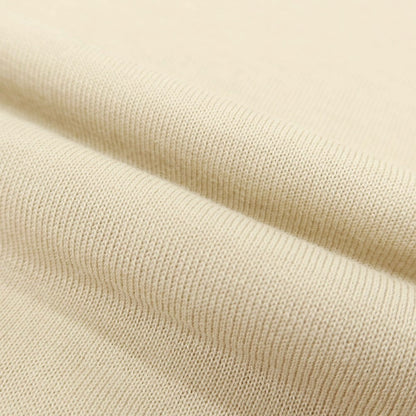 【新品】ガウディ GAUDI ハイゲージ リヨセルレーヨン クルーネック 半袖 プルオーバーニット ベージュ【 M 】【 状態ランクN 】【 メンズ 】