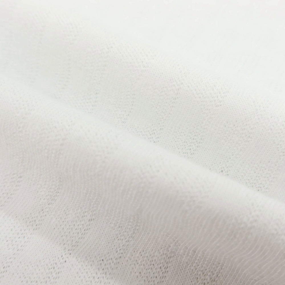 【新品アウトレット】ガウディ GAUDI コットンリヨセル ジャカード 総柄 ヘンリーネック 半袖 プルオーバーニット ホワイト【 L 】【 状態ランクN- 】【 メンズ 】