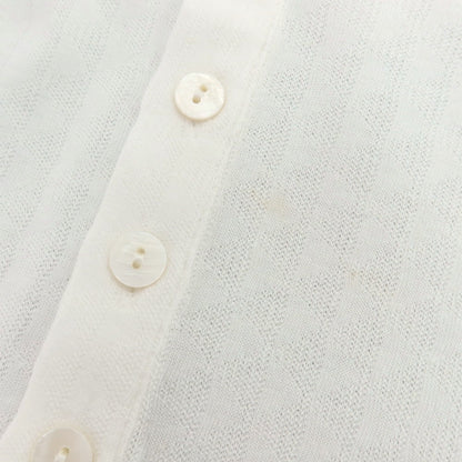 【新品アウトレット】ガウディ GAUDI コットンリヨセル ジャカード 総柄 ヘンリーネック 半袖 プルオーバーニット ホワイト【 L 】【 状態ランクN- 】【 メンズ 】