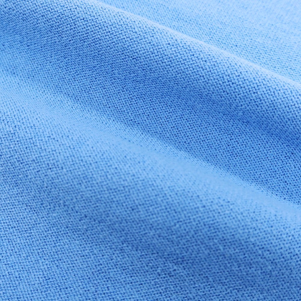 【新品】ガウディ GAUDI ハイゲージ コットン クルーネック 半袖 プルオーバーニット ライトブルー【 L 】【 状態ランクN 】【 メンズ 】